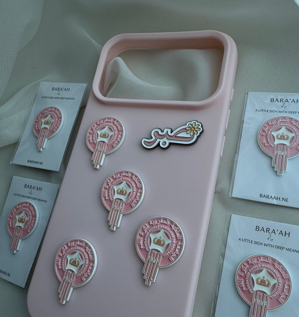 Morocco soccer logo-pink
