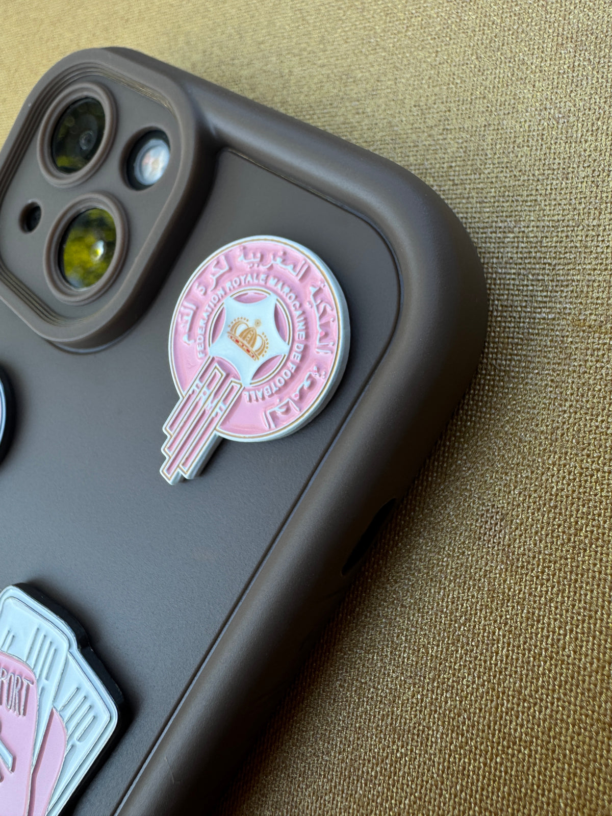 Morocco soccer logo-pink