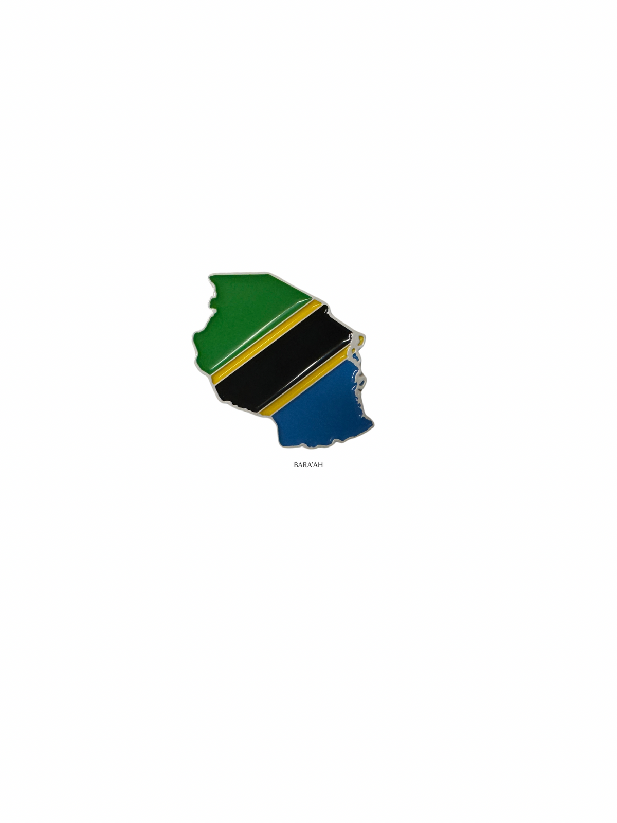 Tanzania map flag